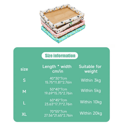 Wicker Pet Bed for Dogs and Cats Comfortable