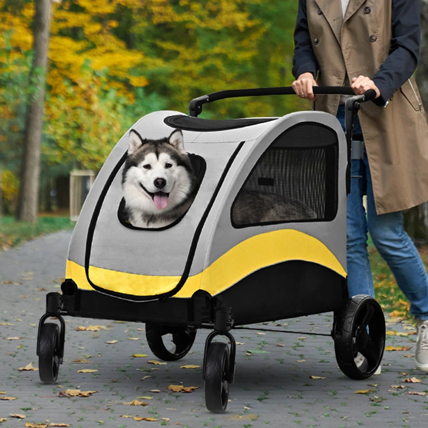 Pet Stroller Folding for Small and Large Dogs