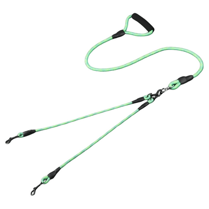 Dual Dog Leash Tangle Swivel Comfort Grip