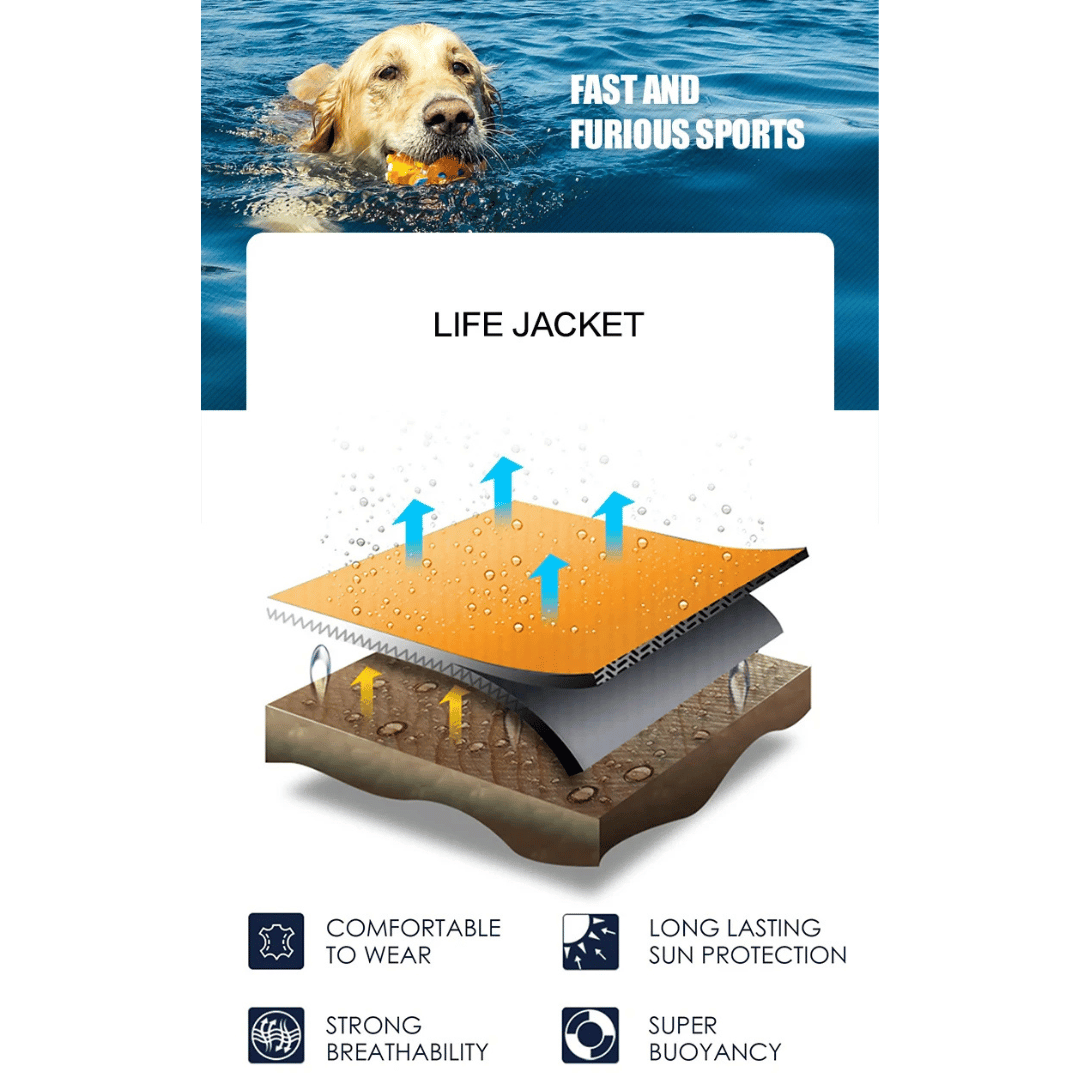 Dog Life Jacket Swimming Vest