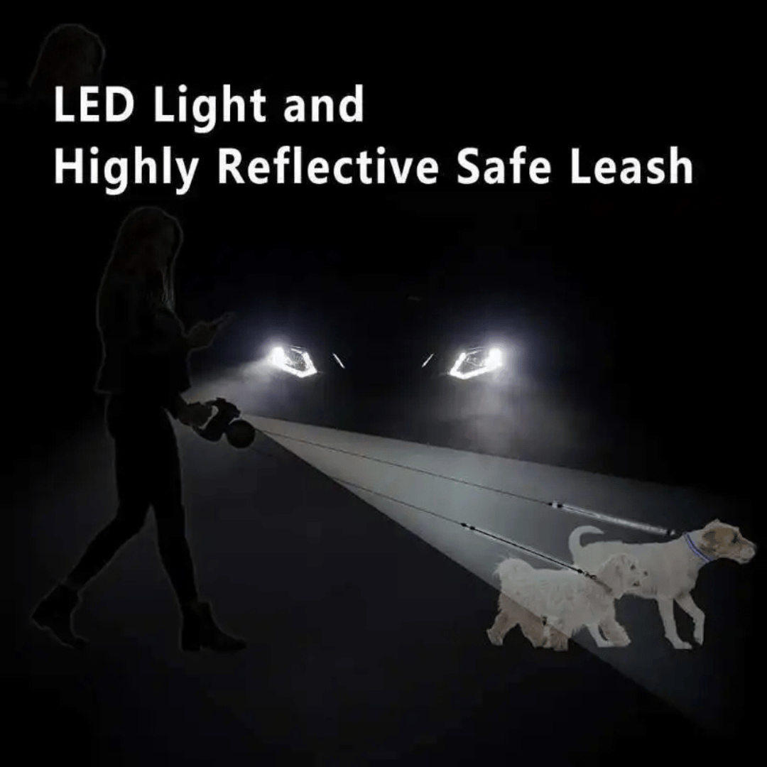 Adjustable Pet Leash Tangle with Light Clip