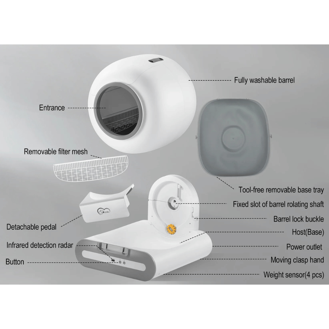 Self Cleaning Cat Litter Box WiFi App Controlled