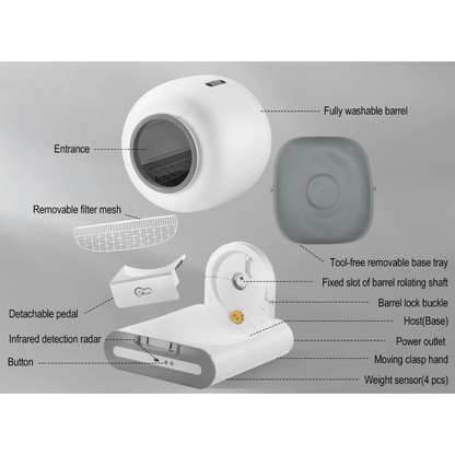 Self Cleaning Cat Litter Box WiFi App Controlled