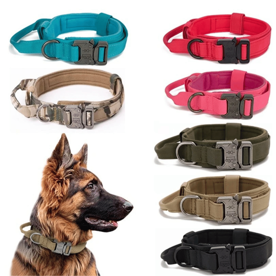 Tactical Dog Collar Durable Nylon Large Breed
