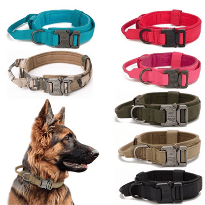 Tactical Dog Collar Durable Nylon Large Breed