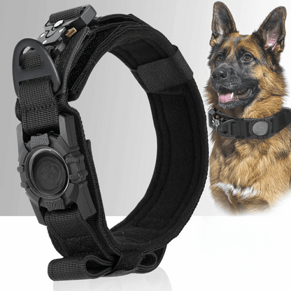 Tactical Dog Collar AirTag Holder Durable Nylon