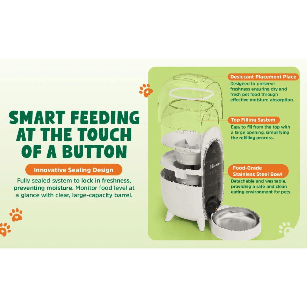 Wi-Fi Automatic Pet Feeder With Mobile App