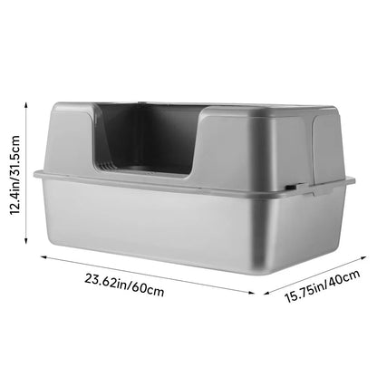Large Covered Cat Litter Box Metal Pan Included