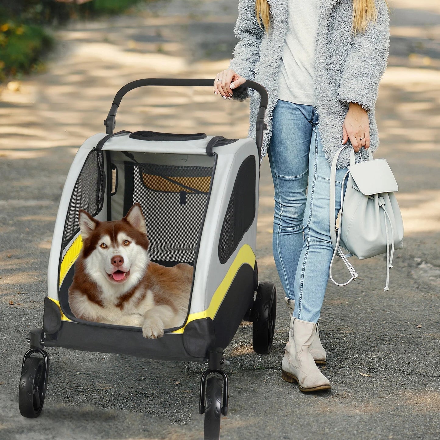 Pet Stroller Folding for Small and Large Dogs