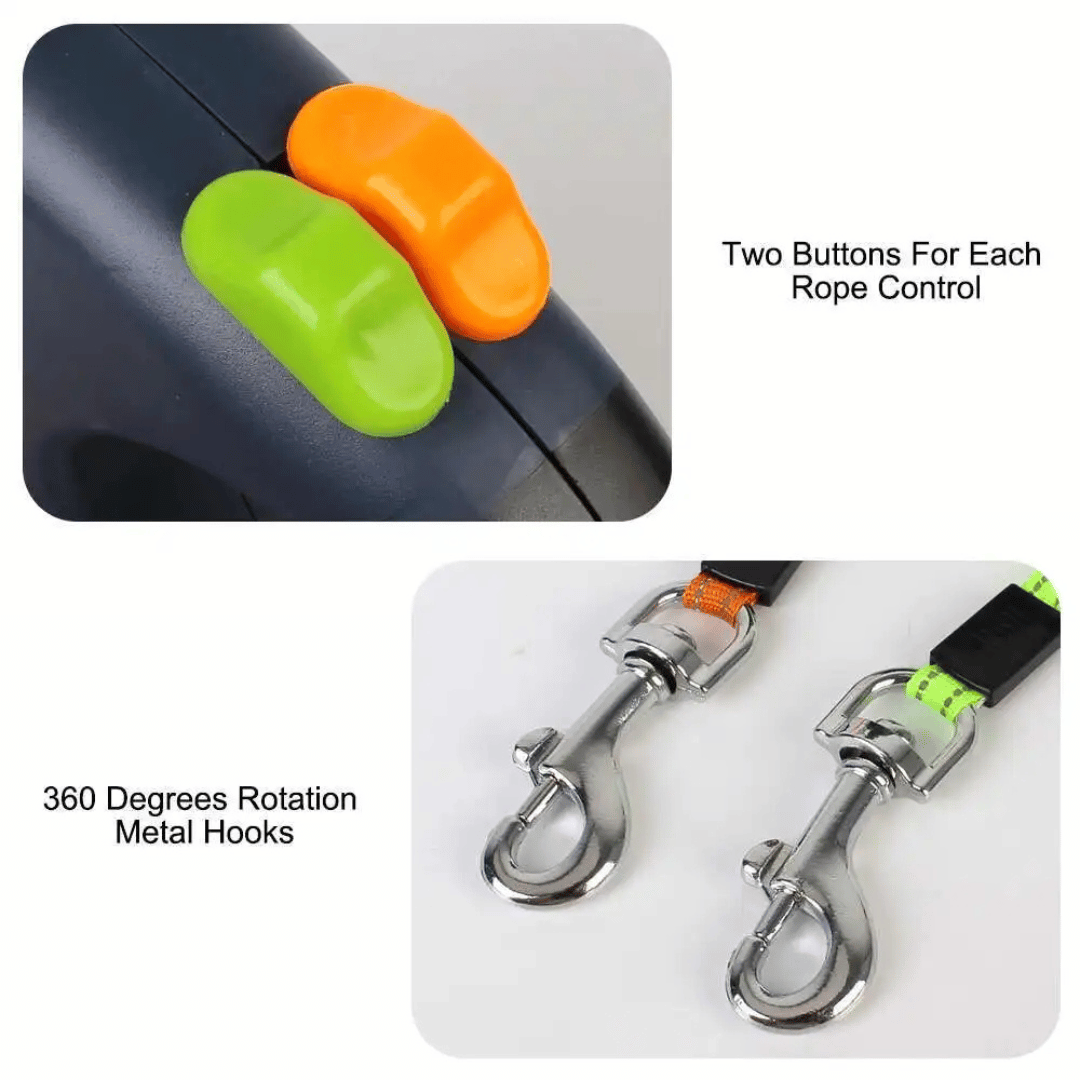 Adjustable Pet Leash Tangle with Light Clip