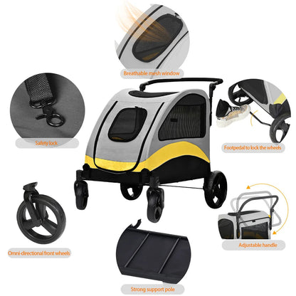 Pet Stroller Folding for Small and Large Dogs
