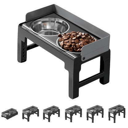 Stainless Steel Elevated Pet Feeder Slow Feed Bowl - Pupporia