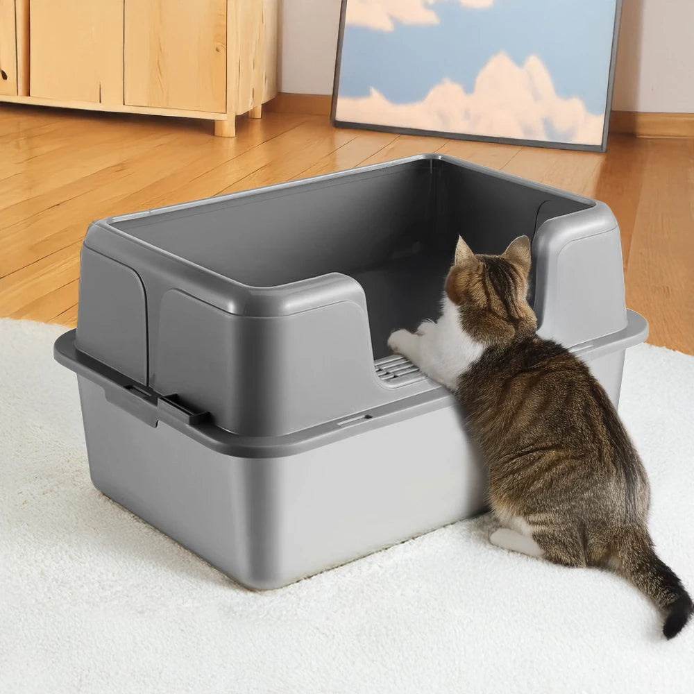 Large Covered Cat Litter Box Metal Pan Included