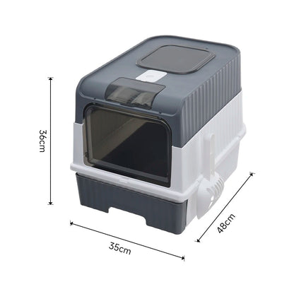Cat Litter Box Odor Control Easy Clean Tray