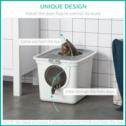 Covered Cat Litter Box Easy Clean with Scoop