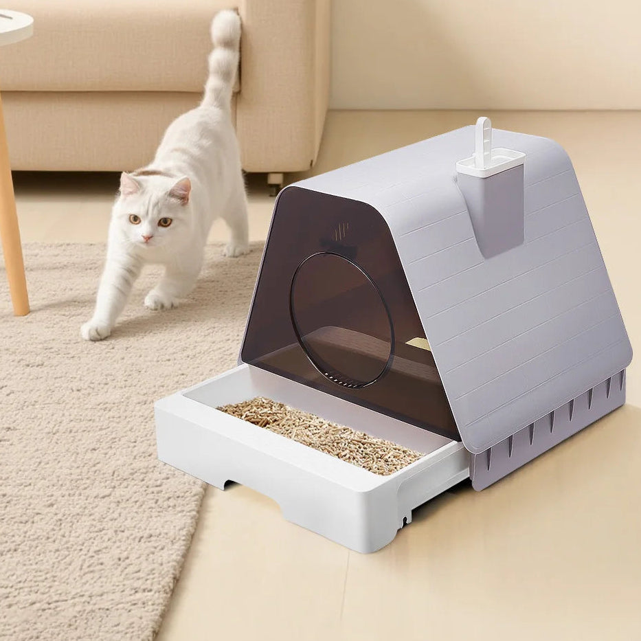 Hidden Cat Litter Box Easy Clean With Accessories