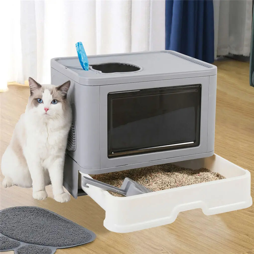 Hidden Cat Litter Box With Storage And Scoop Large