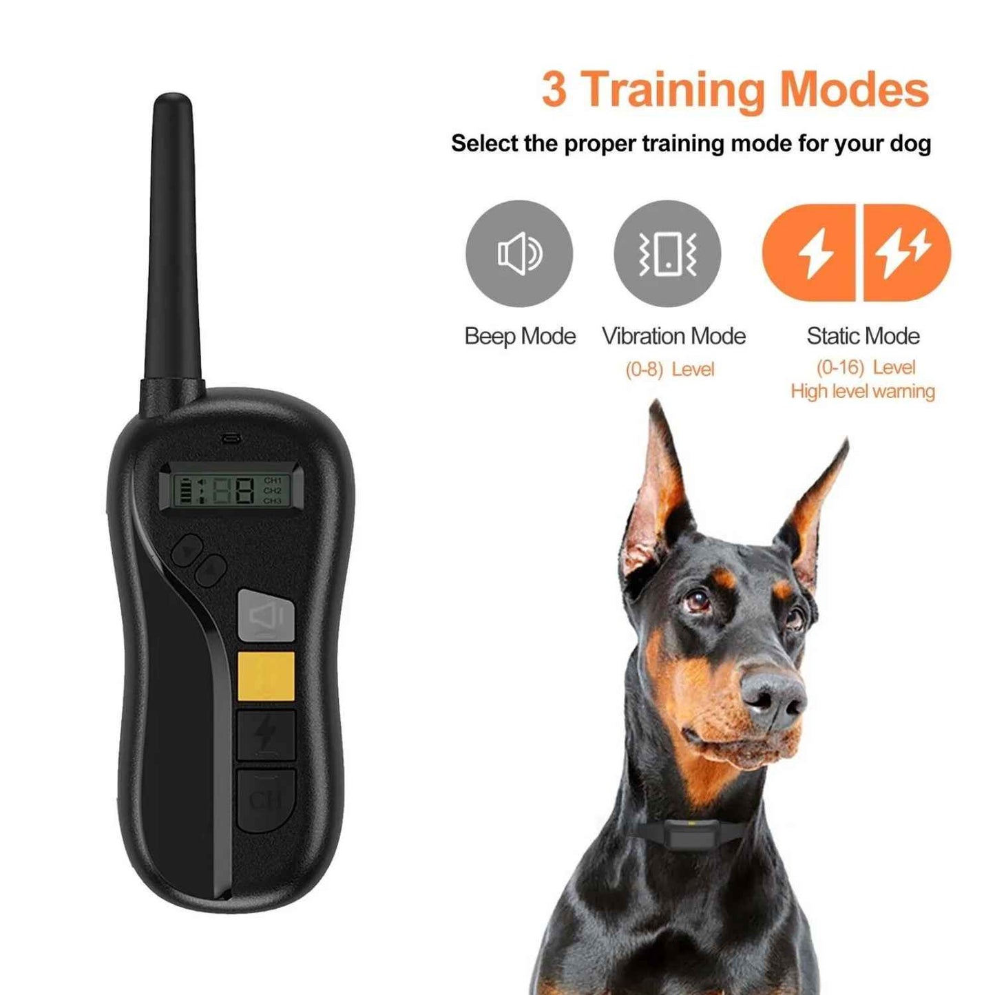 Rechargeable Long Range Dog Training Collar Remote