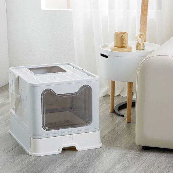 Hidden Cat Litter Box Odor Control Gray