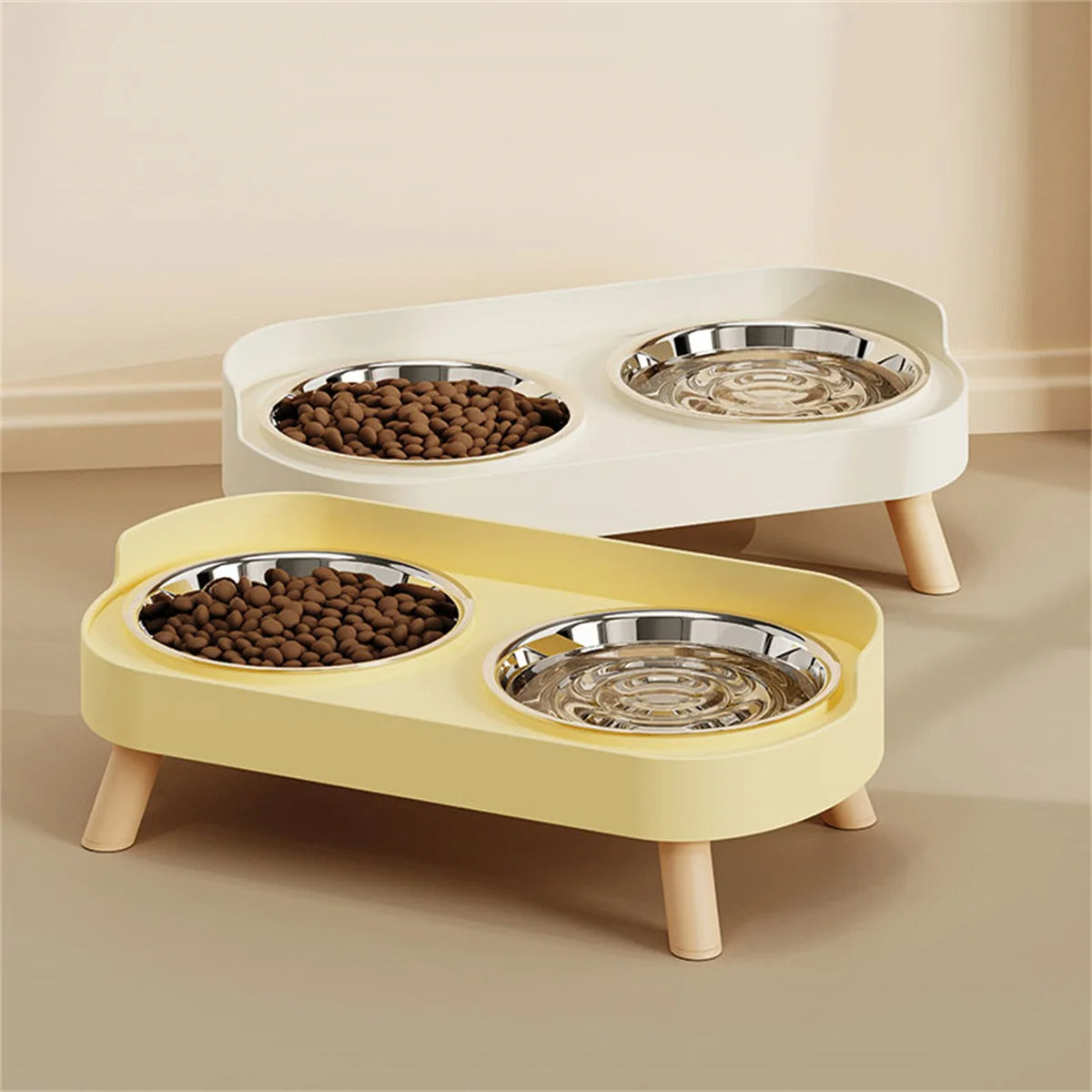 Stainless Steel Elevated Double Dog Bowls