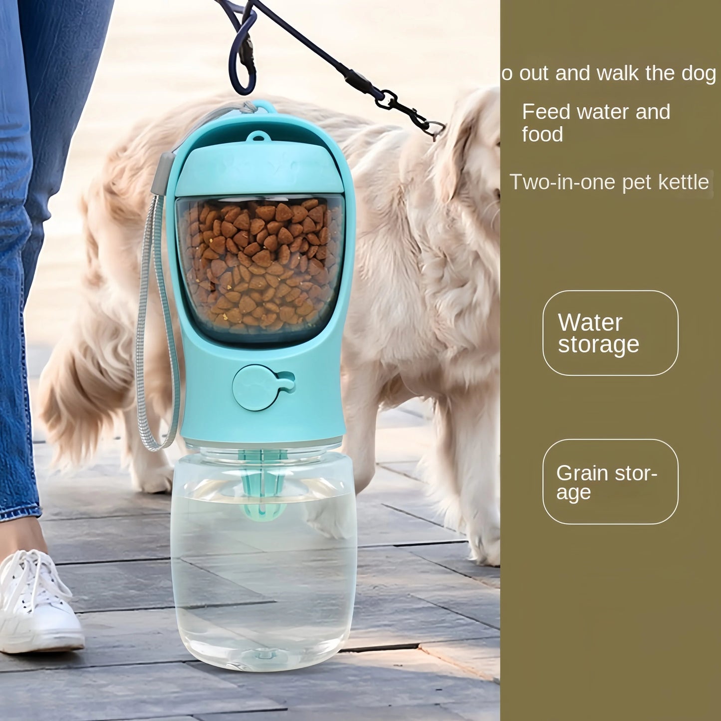 Portable Dog Water Bottle Food Container