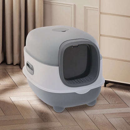Large Cat Litter Box Covered UV Sanitizer Anti Slip Base