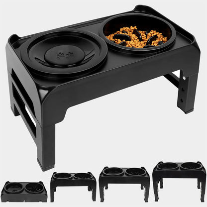 Elevated Dog Feeder Anti Gulping Dog Food Bowls