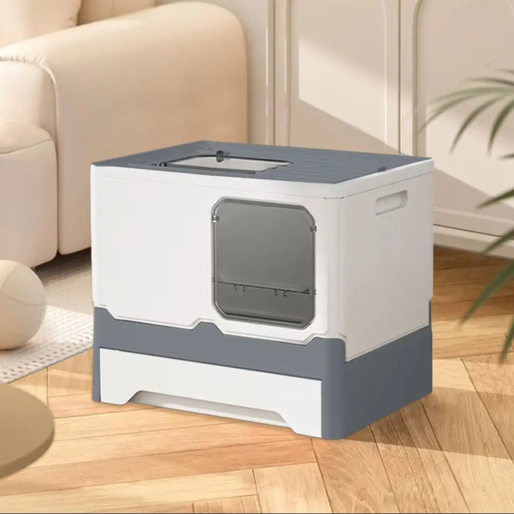 Cat Litter Box Enclosure Easy Clean Dual Door