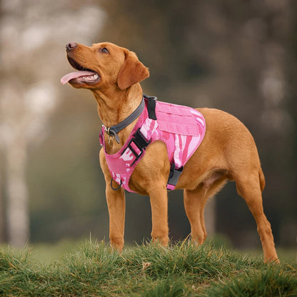 Camo Dog Harness Vest Outdoor