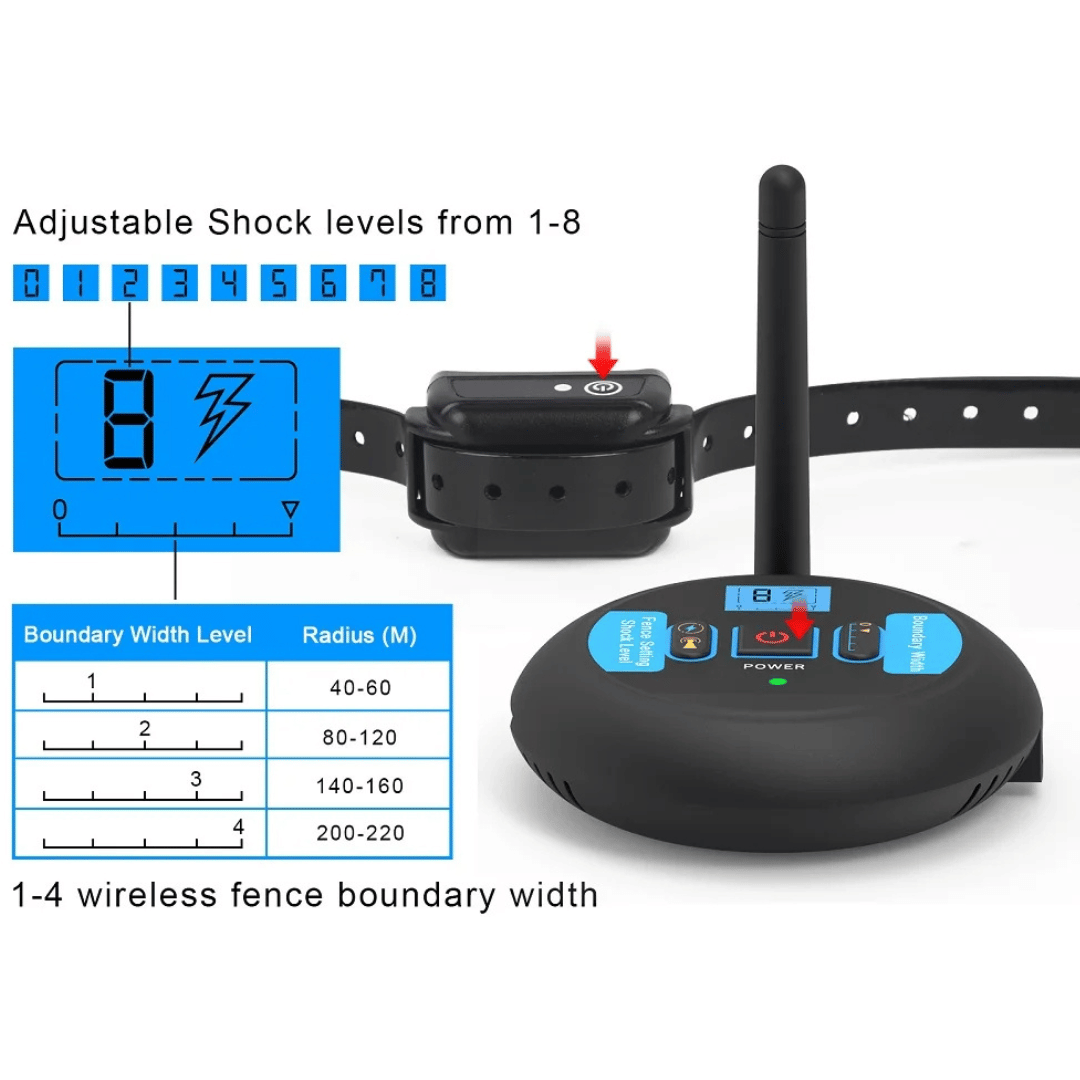 Wireless Pet Containment Training Collar Long Range