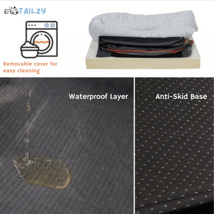 Orthopedic Dog Bed Plush Waterproof Machine Washable