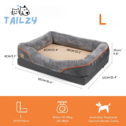 Orthopedic Dog Bed Plush Waterproof Machine Washable