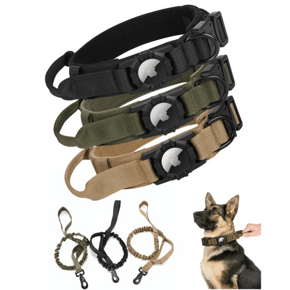 Pet AirTag Collar And Leash Set Durable Outdoor