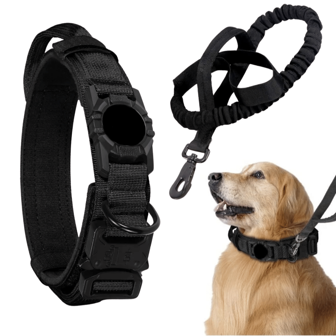 Pet AirTag Collar And Leash Set Durable Outdoor