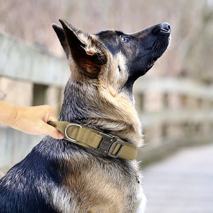 Tactical Dog Collar Durable Nylon Large Breed