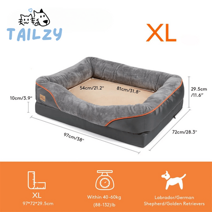 Orthopedic Dog Bed Plush Waterproof Machine Washable