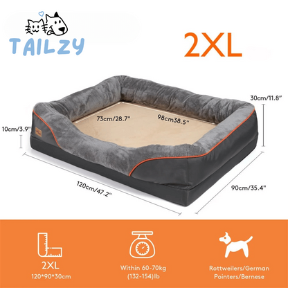 Orthopedic Dog Bed Plush Waterproof Machine Washable