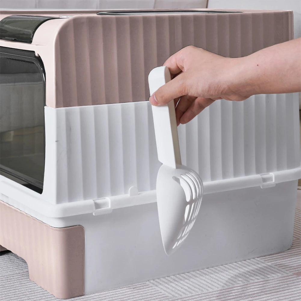 Cat Litter Box Odor Control Easy Clean Tray