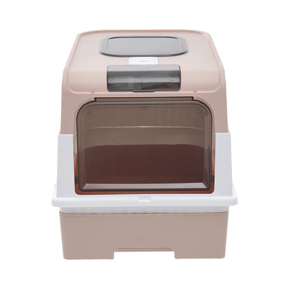 Cat Litter Box Odor Control Easy Clean Tray