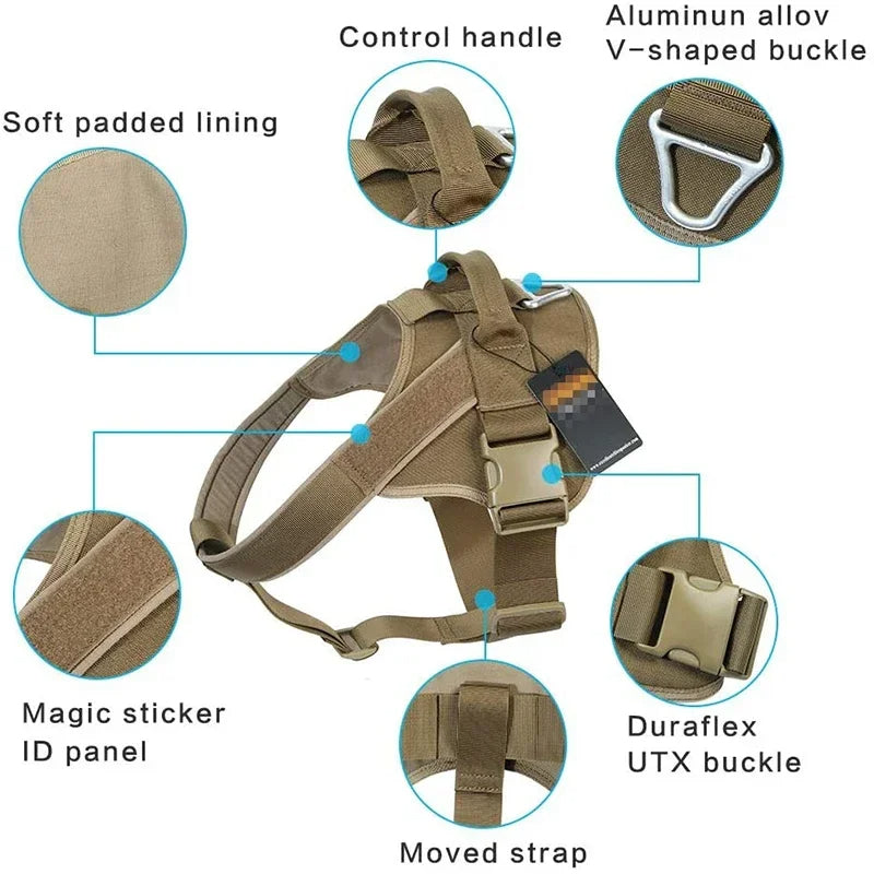 Large Dog Harness Padded Vest Comfortable