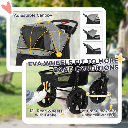 Pet Stroller Cargo Compartment For Walking