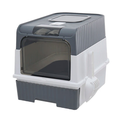 Cat Litter Box Odor Control Easy Clean Tray