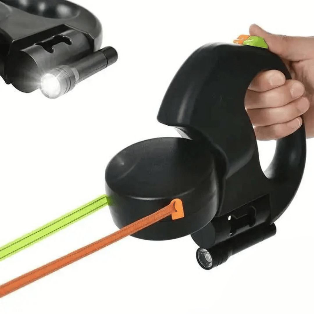 Adjustable Pet Leash Tangle with Light Clip