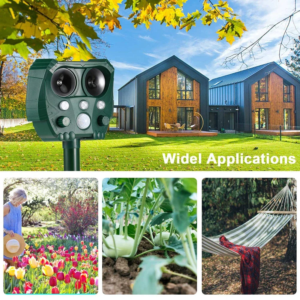 Motion Activated Animal Repellent Device Outdoor