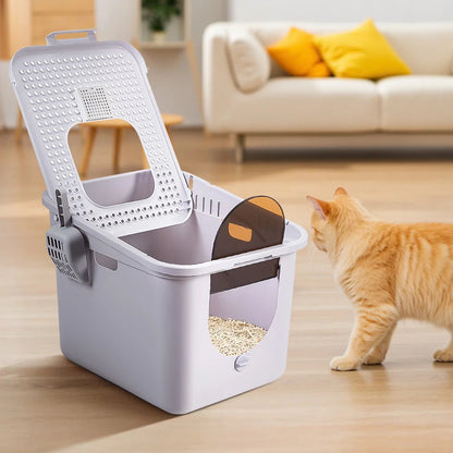Easy Clean Litter Box Flip Covered - Pupporia