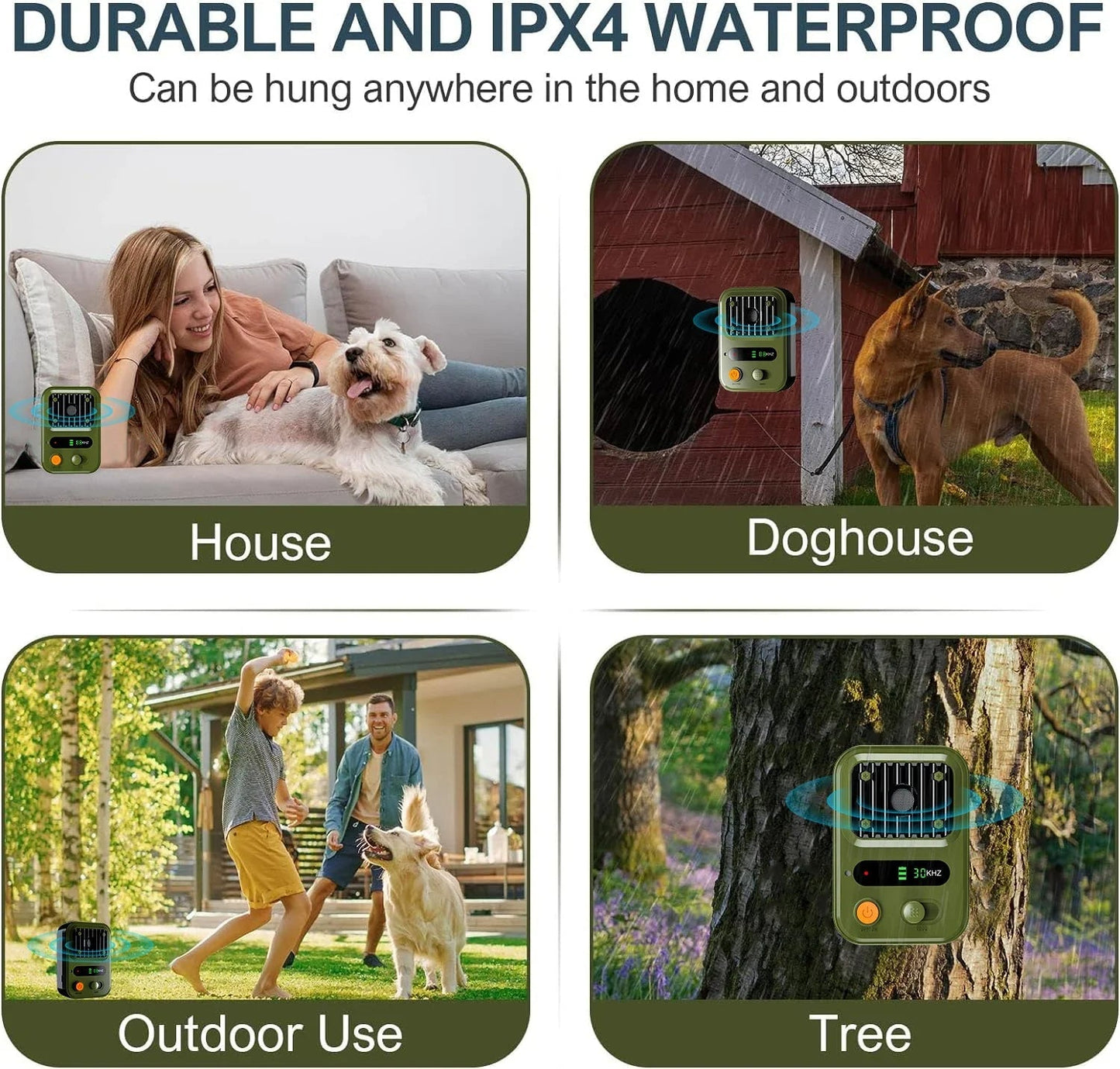 Rechargeable Dog Bark Trainer Outdoor Indoor Device