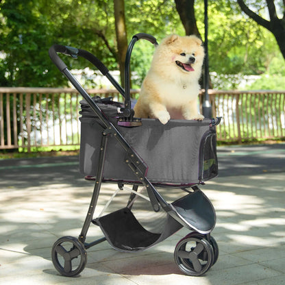Pet Stroller Removable Carrier Bag Foldable