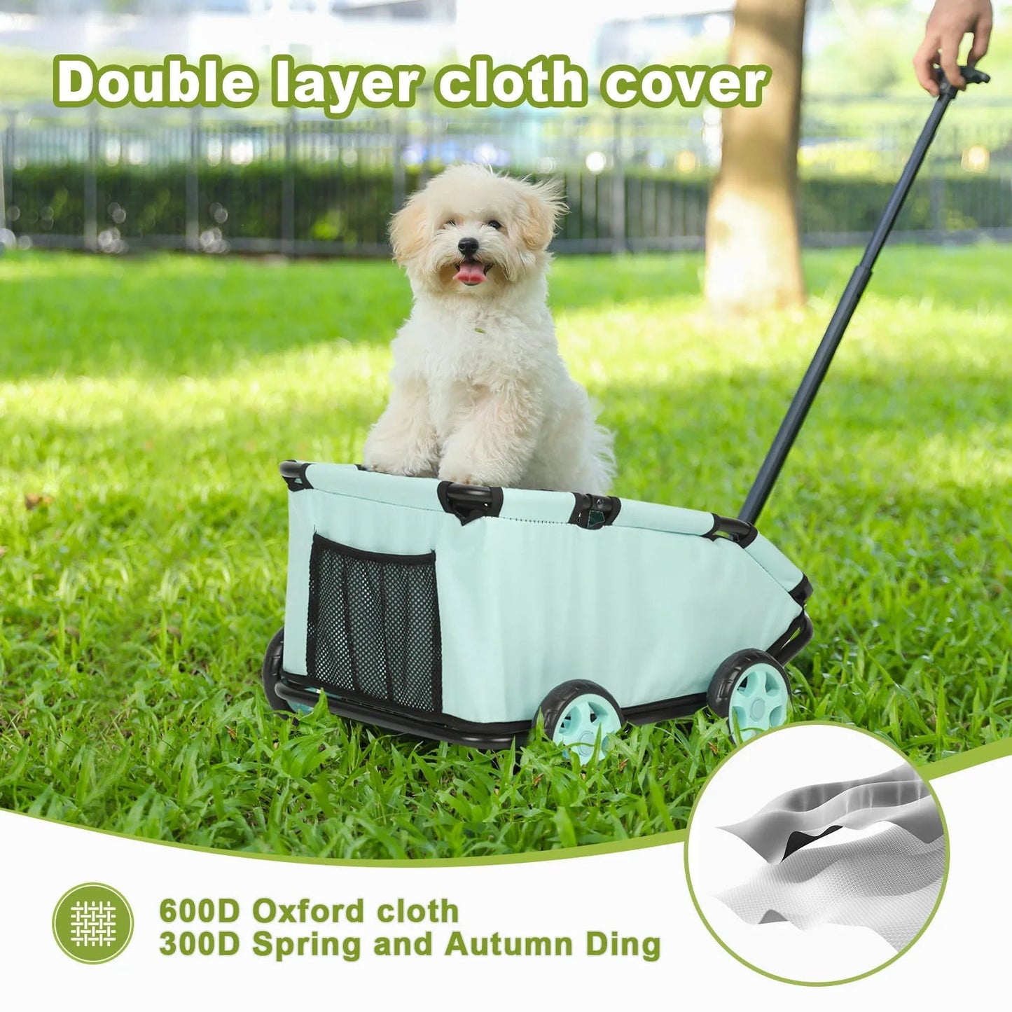 Portable Folding Pet Stroller Cart