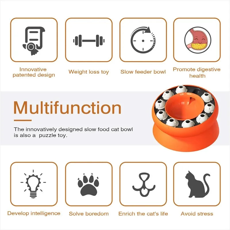 Cat Food Puzzle Toy For Healthy Weight Management