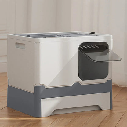 Cat Litter Box Enclosure Easy Clean Dual Door